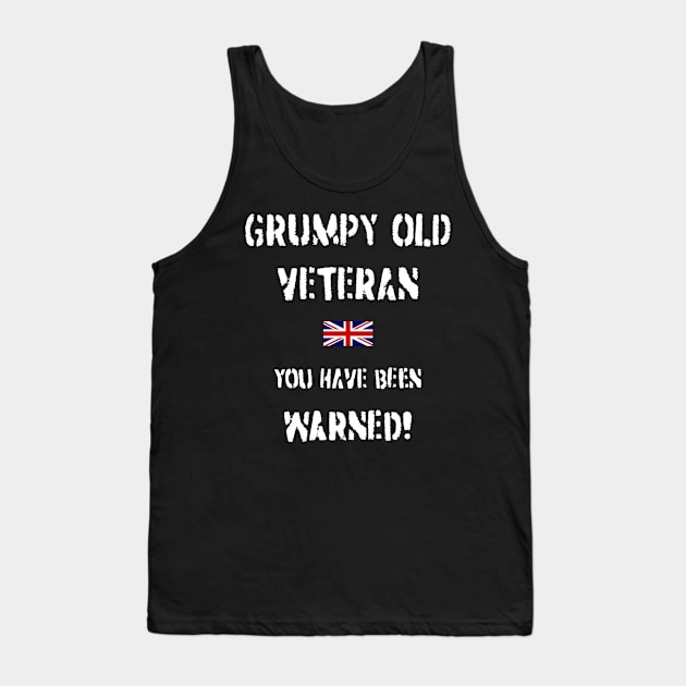 Grumpy Old Veteran (GB) Tank Top by BearCaveDesigns